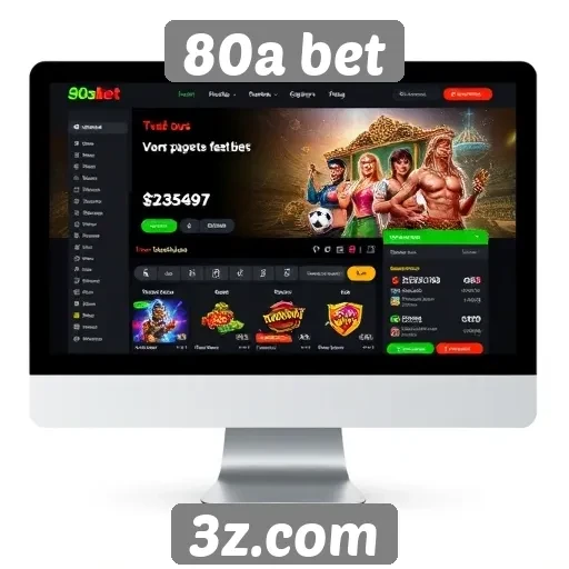 Interface e usabilidade do site 80a bet